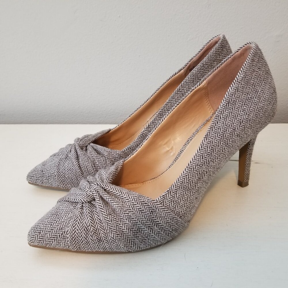Lauren Conrad Classic Heels Cranberry Plaid {Brown & Beige} Pumps Women's Size 8